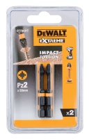 Бита PZ2 50мм ударные DeWalt IMPACT TORSION 2шт. Арт. DT70531T-QZ