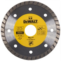 Диск алм DeWALT 125*22.2*2.2мм TURBO турбо сплош. сух. Стр. Мат. Арт. DT3712-QZ