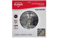 Диск пильный 250х32/30х80T ELITECH Арт. 1820.056700