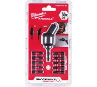 Насадка угловая 0-30° Knuckle SHOCKWAVE™ c набором бит 10шт GEN II