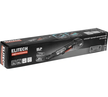 Гайковерт ударный акк. Elitech HD CW 2002SL 20V 1/2 90Нм Арт. CW 2002SL (E2201.057.00)
