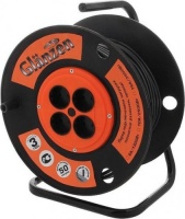 Удлинитель GLANZEN GLANZEN EB-50-008 ПВС 2*2.5мм2 50м 4 места катушка Арт. EB-50-008
