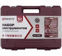 Набор инструмента универсальный 82 предмета 1/4" 1/2" TS082 Thorvik 6-ти гранный Арт. 54007