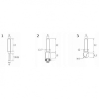 Набор фрез HM/CT, хвостовик 6 мм, 3 шт Makita D-70459