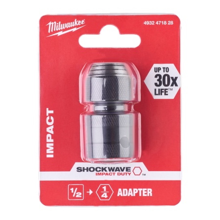 Переходник 1/2 квадратный хвостовик - 1/4HEX  Milwaukee