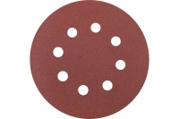 Круг шлифовальный FIT 125мм Р150 с отверст. липуч. 5шт/упак. Арт. 39787