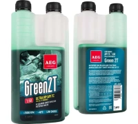 Масло для 2-х тактных двигателей AEG GREEN HP 2T Motor Oil API TC 1л син. дозатор Арт. 33696