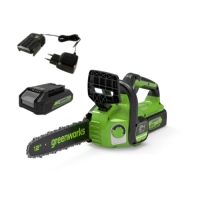 Пила акк. GREENWORKS GD24CS30K4 24V*4Ач 12" 3/8" 1.1мм 45зв. 1 акк и ЗУ Арт. 2007007UB