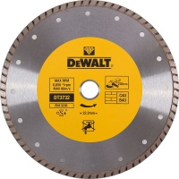 Диск алм DeWALT 230*22.2*2.6мм TURBO турбо сплош. сух. Стр. Мат. Арт. DT3732-QZ