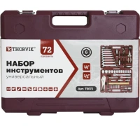 Набор инструмента универсальный 72 предмета 1/4" 1/2" TS072 Thorvik Арт. 54004