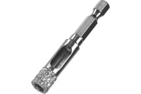 Сверло вакуумное алмазное трубчатое для дрели (HEX 1/4) 10мм по керамограниту ЗУБР Арт. 29865-10
