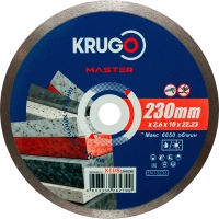 Диск алм KRUGO MASTER 230*22.2мм ультратонкий сплошной Арт. 81082300280