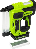 Нейлер акк. GreenWorks GD24BN, 24V, б/щет,100 уд/мин, гвозди 18GA, LED,1х2Ач,ЗУ,кор (3400707CUA)