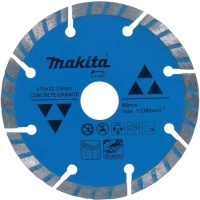 Диск алм MAKITA 115*22.2*7мм Economy сегм. сух. бетон/гранит Арт. D-41420