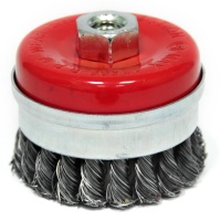 Щетка коническая для УШМ витая 80мм, М14 ELITECH усиленная Арт. 1820.075400