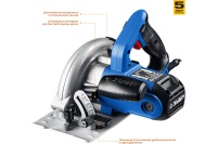 Пила дисковая ЗУБР ПДП-55 1300 Вт 165мм 52мм глубина пропила Арт. ПДП-55