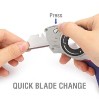 Нож универсальный складной алюминиевый быстросменный WORKPRO Арт. WP211013