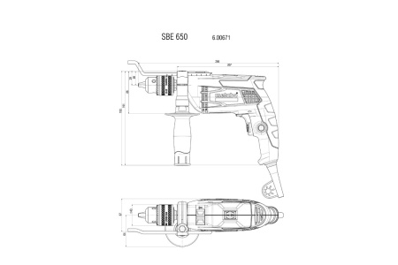 Дрель уд. Metabo SBE 650 650Вт 13мм ЗВП Арт. 600671000