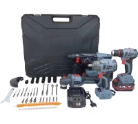 Набор акк инстр. PROFIPOWER УШМ E0080, гайк. E0081, перф. T0058 и шуруп. T0056 4.0Ач Li-ion 2акк Арт. E0093