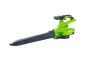 Воздуходув-пылесос аккумуляторный GREENWORKS GD40BVII 40V 858 м.куб./ч без АКБ и ЗУ Арт. 2406907
