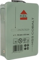 Набор сверел по металлу кобальтовые KEIL 1.0-10.0мм 19шт Арт. 307500110