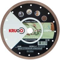 Диск алмазный KRUGO 230*22.23*1.8мм Турбо ультратонкий по керамике Арт. RTT09A