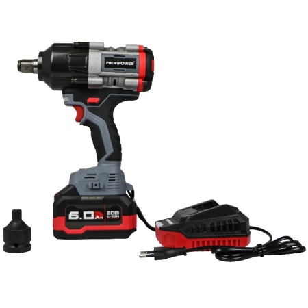 Гайковерт акк. уд. PROFIPOWER T-1200N 3/4" 18V*6Ah Li-ion 1200Нм акк З/У кейс Арт. E0244