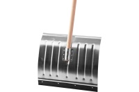 Лопата снеговая СИБИН ЛА-430 430мм алюминиевая со стальной планкой с деревянным черенком Арт. 421857