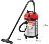 Пылесос ЗУБР ПУ-30-1400 М3 1.4кВт 30л 180мБар розетка Арт. ПУ-30-1400 М3