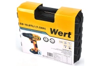 Дрель-шуруповерт акк WERT CD 10.8-TLi  10.8V*1.5Ah Li-Ion 23Нм БЗП-10мм кейс  подсет. Арт. CD 10.8-TLi