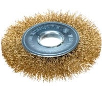 Щетка плоская для УШМ латунированная 100мм, 22,2мм ELITECH Арт. 1820.074600