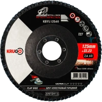 Круг лепестковый торцевой KRUGO 125*22мм Р60 Арт. KBYL12560