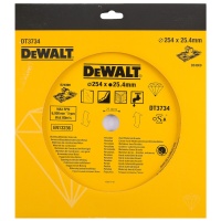 Диск алм DeWALT 250*25.4*1.6мм сплош. мокр. Кер. Арт. DT3734-XJ