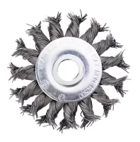 Корщетка-колесо 200мм, стальная витая проволока, посадка 22,2 мм 137, АТАКА Арт. 150142