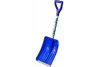 Лопата снеговая СИБИН АВТО-28 280мм пластиковая с алюминиевой планкой алюминиевый черенок V-ручка Арт. 421850