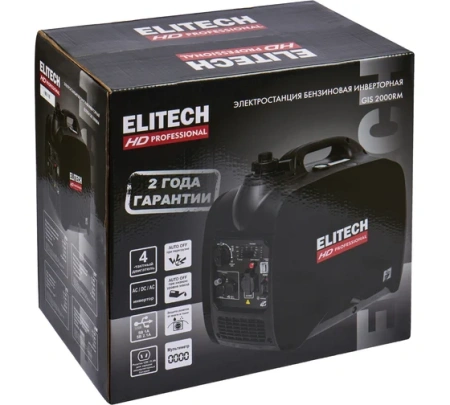 Генератор инверторный ELITECH HD GIS 2000RМ 1,8/2кВт 220В р.старт Арт. GIS 2000RМ