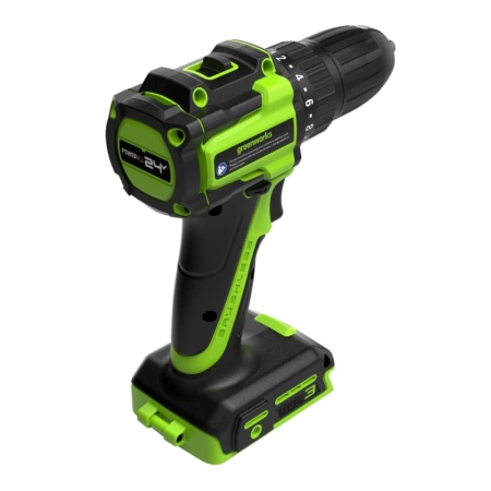 Дрель-шуруповерт акк GREENWORKS DD345 24V Li-Ion 45Нм бесщет.дв., без акк и ЗУ Арт. 3708307