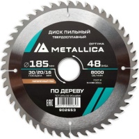 Диск пильный 185x30/20/16 38 зубов METALLICA Optima Арт. 902653