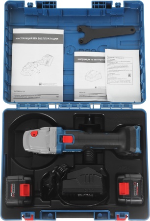 УШМ аккумуляторная DongCheng DCSM03-125(TYPE EM) 20V*4Ач 125мм 8500 об/мин 2 АКБ ЗУ кейс Арт. DCSM03-125(TYPE EM)
