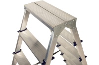 Стремянка 2-сторонняя Алюмет алюминиевая 6-х ступ Арт. AD7206