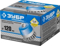 Щетка чашечная усиленная для УШМ витая 120мм, М14 ЗУБР Арт. 35271-120_z02