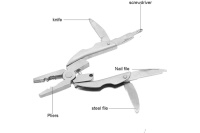 Мультитул-пассатижи WORKPRO Мини 9в1 110мм нержавеющая сталь для рыбалки Арт. WP382016