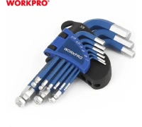 Набор ключей шестигр. 9шт с шаром PRO WORKPRO Арт. WP222010