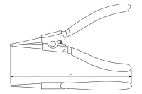 Щипцы для стопорных колец прям. разжим 180мм ERSP180 Thorvik Арт. 52193