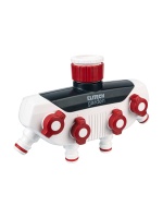 Распределитель потоков 4-х канальный с переходником 3/4"-1" HF 002 ELITECH Garden Арт. HF 002