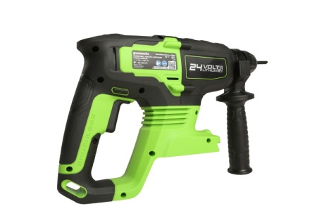 Перфоратор акк GREENWORKS GD24SDS2K4 SDS+ 24V*4Ач Li-Ion 2Дж 3 реж. акк и ЗУ Арт. 3803007UB