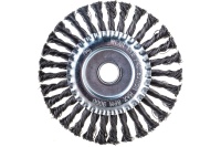 Корщетка-колесо 175мм, стальная витая проволока, посадка 22,2 мм Elitech Арт. 1820.073600