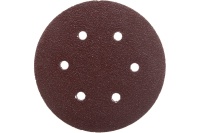 Круг шлифовальный ELITECH 150мм Р40 липучка, 6 отверстий, 5шт/упак. Арт. 1820.098700