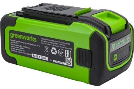 Аккумулятор Greenworks G40B8, 40v, li-ion, 8 А·ч 2951607
