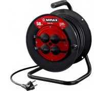 Удлинитель силовой MIRAX ПВС 3х2.5мм2 50м 3500Вт IP44 катушка Арт. 55051-50
